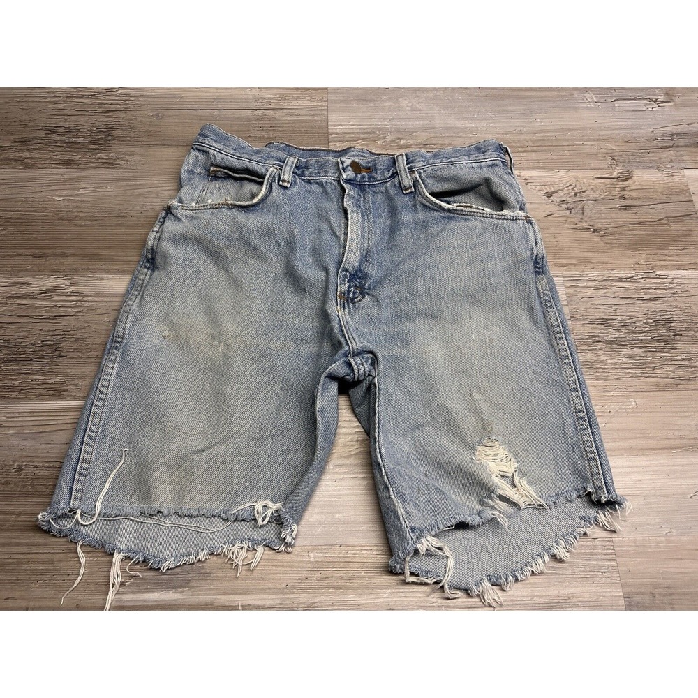Vintage Denim Cut Off Shorts Summer Beach Jeans Legendary Gold Mens Size‎ 34
